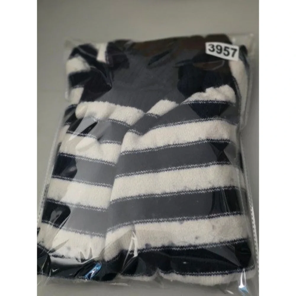 Abercrombie Fitch Navy White Striped Knit Sweater Pullover Long Sleeve Women's M